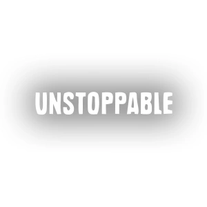 Unstoppable Araba Sticker 17x17 Cm Beyaz