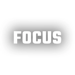 Focus Araba Sticker 17x17 Cm Beyaz