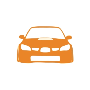 Araba Stickeri 17x17 Cm Turuncu