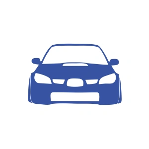 Araba Stickeri 17x17 Cm Mavi