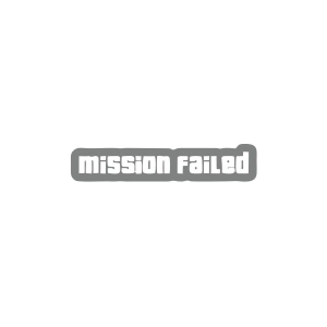 Mission Failed Araba Sticker 17x17 Cm Gri