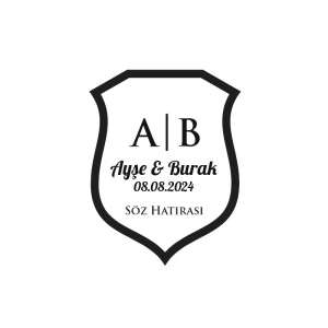 Damla Kalkan Mühür Kına Nişan Düğün 3x3 cm özel etiket / 50 adet sticker