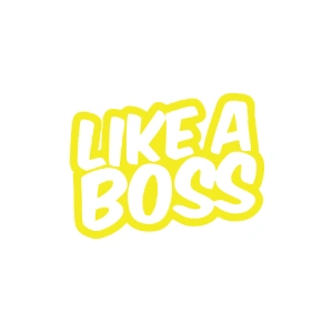 Like a Boss Araba Stickeri 17x17 Cm Sarı