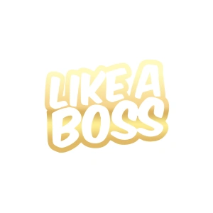 Like a Boss Araba Stickeri 17x17 Cm Gold
