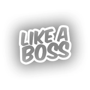 Like a Boss Araba Stickeri 17x17 Cm Beyaz