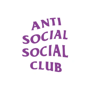 Anti Social Club Araba Sticker 17x17 Cm Mor