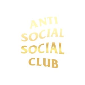 Anti Social Club Araba Sticker 17x17 Cm Gold