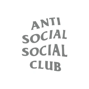 Anti Social Club Araba Sticker 17x17 Cm Gri