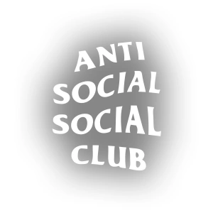 Anti Social Club Araba Sticker 17x17 Cm Beyaz