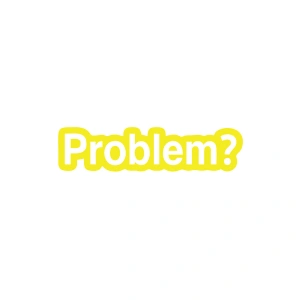 Problem? Araba Sticker 17x17 Cm Sarı