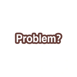 Problem? Araba Sticker 17x17 Cm Kahverengi