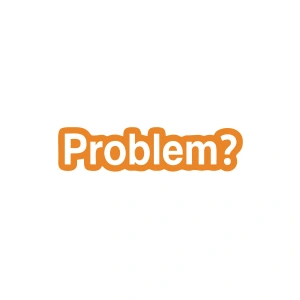 Problem? Araba Sticker 17x17 Cm Turuncu