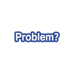 Problem? Araba Sticker 17x17 Cm Mavi