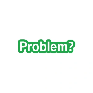 Problem? Araba Sticker 17x17 Cm Yeşil
