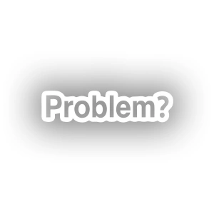 Problem? Araba Sticker 17x17 Cm Beyaz