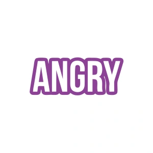 Angry Araba Sticker 17x17 Cm Mor