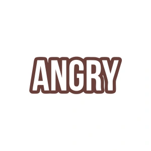 Angry Araba Sticker 17x17 Cm Kahverengi