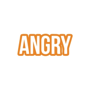 Angry Araba Sticker 17x17 Cm Turuncu
