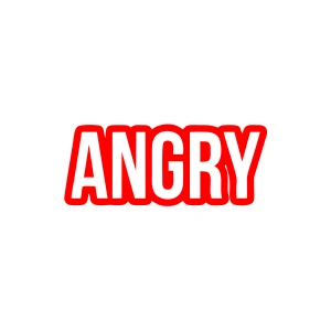 Angry Araba Sticker 17x17 Cm Kırmızı
