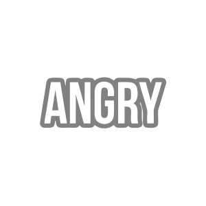 Angry Araba Sticker 17x17 Cm Gri