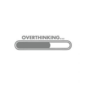 Overthinking… Araba Sticker 17x17 Cm Gri