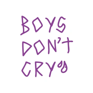 Boys Dont Cry Araba Sticker 17x17 Cm Mor