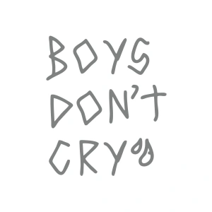 Boys Dont Cry Araba Sticker 17x17 Cm Gri