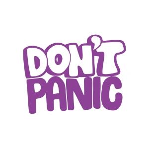 Dont Panic Araba Sticker Araba Sticker 17x17 Cm Mor