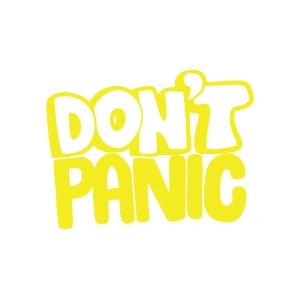 Dont Panic Araba Sticker Araba Sticker 17x17 Cm Sarı