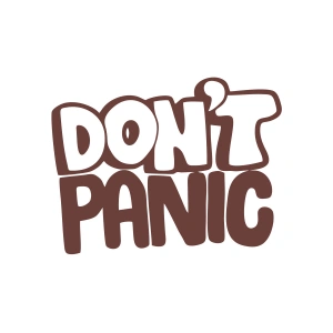 Dont Panic Araba Sticker Araba Sticker 17x17 Cm Kahverengi
