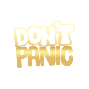 Dont Panic Araba Sticker Araba Sticker 17x17 Cm Gold