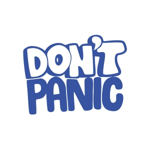 Dont Panic Araba Sticker Araba Sticker 17x17 Cm Mavi