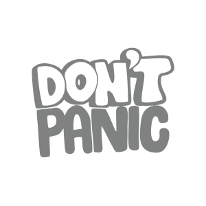 Dont Panic Araba Sticker Araba Sticker 17x17 Cm Gri