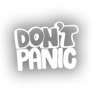 Dont Panic Araba Sticker Araba Sticker 17x17 Cm Beyaz