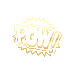 Pow Araba Sticker 17x17 Cm Gold