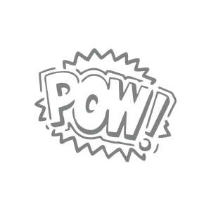 Pow Araba Sticker 17x17 Cm Gri