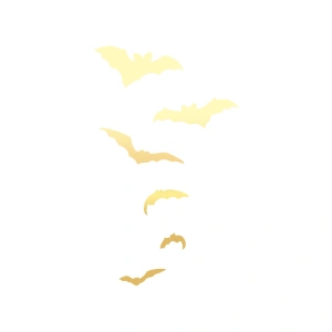 Yarasalar Araba Sticker 17x17 Cm Gold