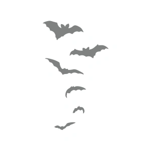 Yarasalar Araba Sticker 17x17 Cm Gri