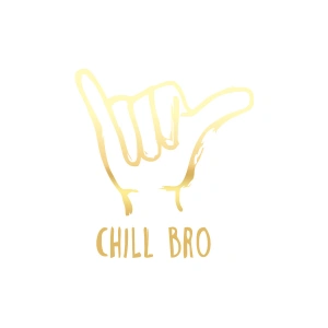 Chill Bro Araba Sticker 17x17 Cm Gold