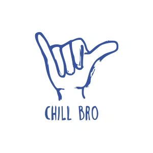 Chill Bro Araba Sticker 17x17 Cm Mavi