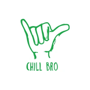 Chill Bro Araba Sticker 17x17 Cm Yeşil