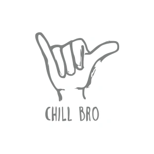 Chill Bro Araba Sticker 17x17 Cm Gri
