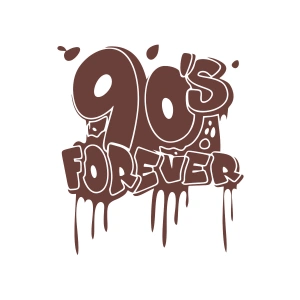 90s Forever Araba Sticker 17x17 Cm Kahverengi