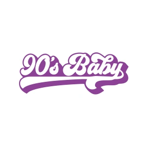 90s Baby Araba Sticker 17x17 Cm Mor