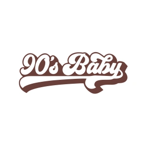 90s Baby Araba Sticker 17x17 Cm Kahverengi
