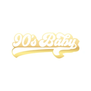 90s Baby Araba Sticker 17x17 Cm Gold