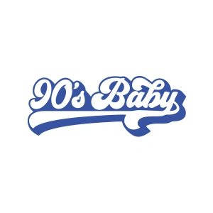 90s Baby Araba Sticker 17x17 Cm Mavi