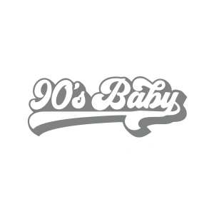 90s Baby Araba Sticker 17x17 Cm Gri