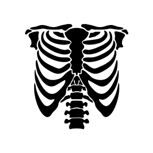 İskelet Araba Sticker 17x17 Cm Siyah