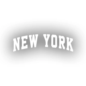 New York Araba Sticker 17x17 Cm Beyaz